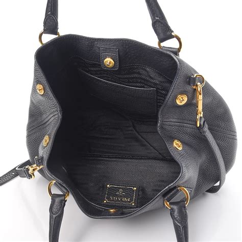 prada vitello daino shoulder bag nero|prada daino tote crossbody.